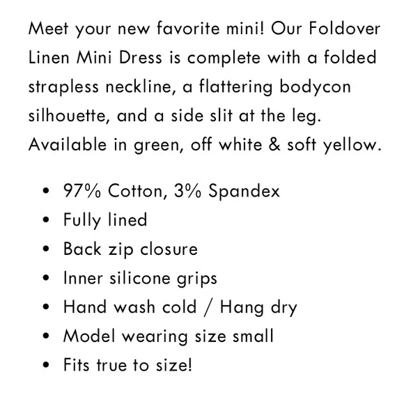 Mable On My Mind Strapless Foldover Mini Dress Sz M - Picture 5 of 5